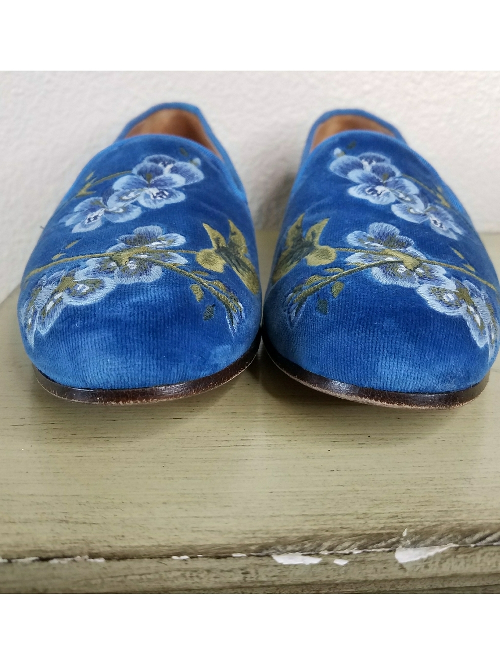 Stubbs & Wootton Geranium Velvet Loafers - Picture 5 of 6